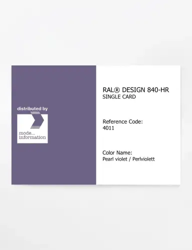 Artikelbild des Artikels “RAL® CLASSIC 840-HR SINGLE CARD 4011 Pearl violet / Perlviolett “