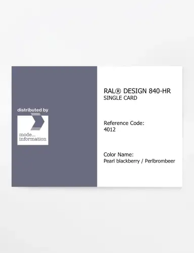 Artikelbild des Artikels “RAL® CLASSIC 840-HR SINGLE CARD 4012 Pearl blackberry / Perlbrombeer “