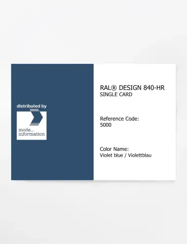 Artikelbild des Artikels “RAL® CLASSIC 840-HR SINGLE CARD 5000 Violet blue / Violettblau “
