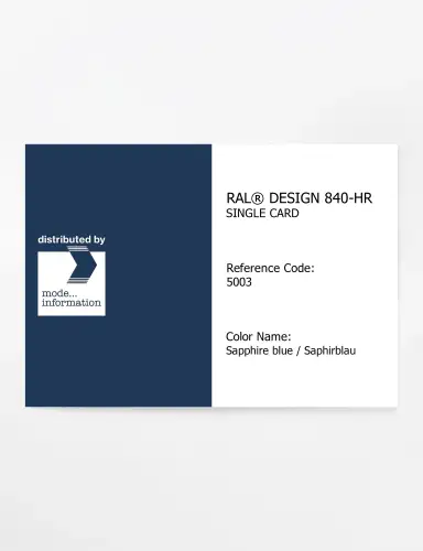 Artikelbild des Artikels “RAL® CLASSIC 840-HR SINGLE CARD 5003 Sapphire blue / Saphirblau “