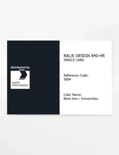 Artikelbild des Artikels “RAL® CLASSIC 840-HR SINGLE CARD 5004 Black blue / Schwarzblau “