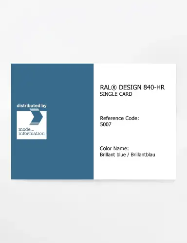 Artikelbild des Artikels “RAL® CLASSIC 840-HR SINGLE CARD 5007 Brillant blue / Brillantblau “