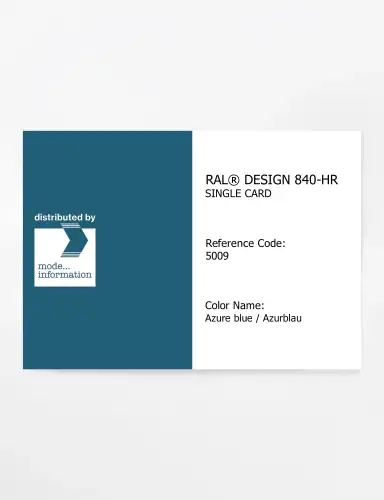 Artikelbild des Artikels “RAL® CLASSIC 840-HR SINGLE CARD 5009 Azure blue / Azurblau “