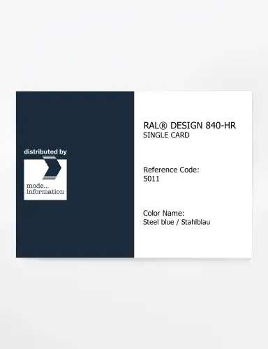Artikelbild des Artikels “RAL® CLASSIC 840-HR SINGLE CARD 5011 Steel blue / Stahlblau “