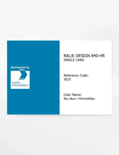Artikelbild des Artikels “RAL® CLASSIC 840-HR SINGLE CARD 5015 Sky blue / Himmelblau “