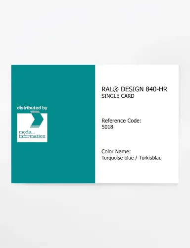 Artikelbild des Artikels “RAL® CLASSIC 840-HR SINGLE CARD 5018 Turquoise blue / Türkisblau “