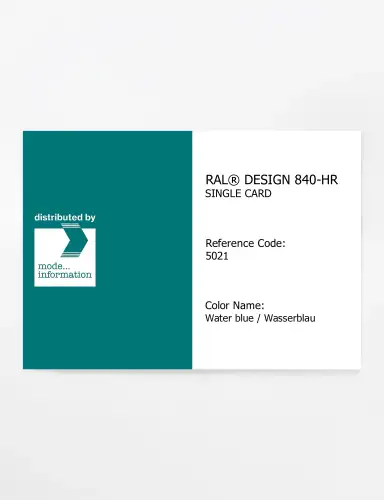 Artikelbild des Artikels “RAL® CLASSIC 840-HR SINGLE CARD 5021 Water blue / Wasserblau “