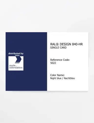 Artikelbild des Artikels “RAL® CLASSIC 840-HR SINGLE CARD 5022 Night blue / Nachtblau “