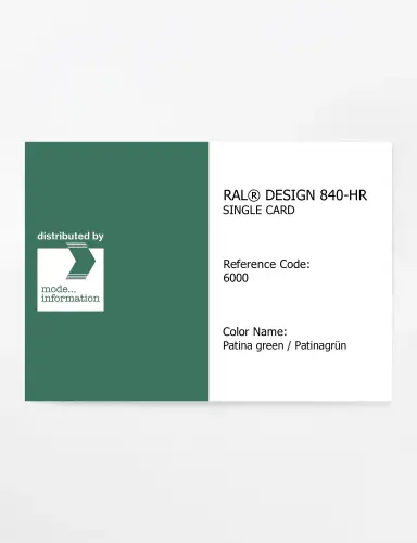 Artikelbild des Artikels “RAL® CLASSIC 840-HR SINGLE CARD 6000 Patina green / Patinagrün “