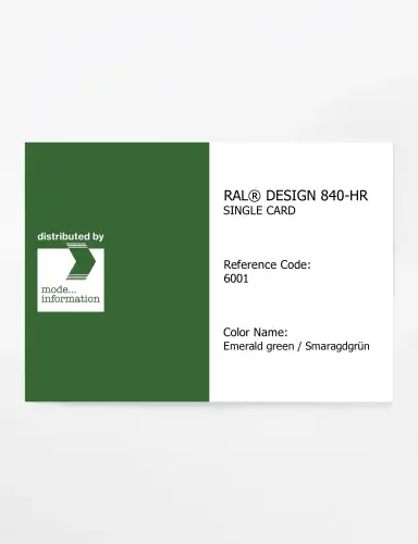 Artikelbild des Artikels “RAL® CLASSIC 840-HR SINGLE CARD 6001 Emerald green / Smaragdgrün “