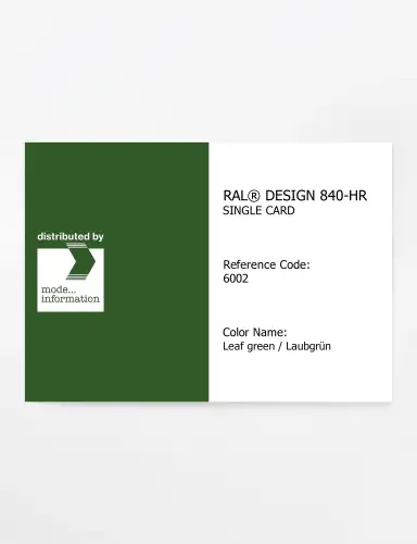 Artikelbild des Artikels “RAL® CLASSIC 840-HR SINGLE CARD 6002 Leaf green / Laubgrün “