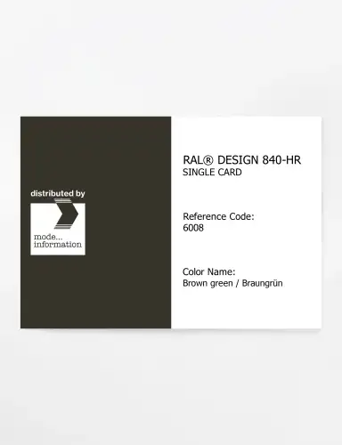 Artikelbild des Artikels “RAL® CLASSIC 840-HR SINGLE CARD 6008 Brown green / Braungrün “