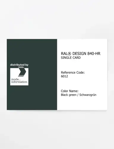 Artikelbild des Artikels “RAL® CLASSIC 840-HR SINGLE CARD 6012 Black green / Schwarzgrün “