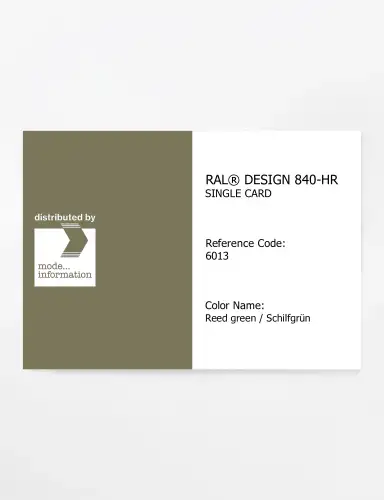 Artikelbild des Artikels “RAL® CLASSIC 840-HR SINGLE CARD 6013 Reed green / Schilfgrün “