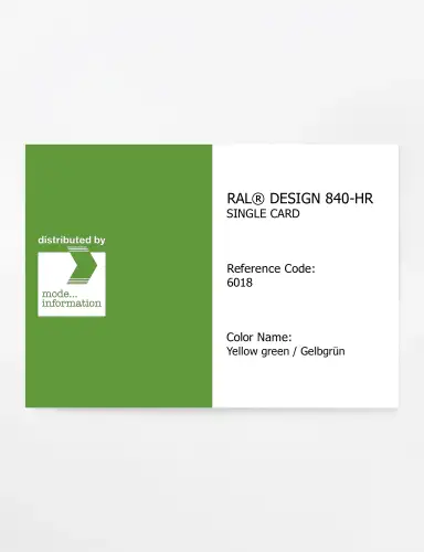 Artikelbild des Artikels “RAL® CLASSIC 840-HR SINGLE CARD 6018 Yellow green / Gelbgrün “