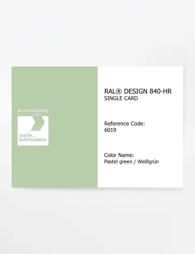 Artikelbild des Artikels “RAL® CLASSIC 840-HR SINGLE CARD 6019 Pastel green / Weißgrün “