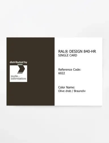 Artikelbild des Artikels “RAL® CLASSIC 840-HR SINGLE CARD 6022 Olive drab / Braunoliv “