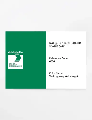 Artikelbild des Artikels “RAL® CLASSIC 840-HR SINGLE CARD 6024 Traffic green / Verkehrsgrün “