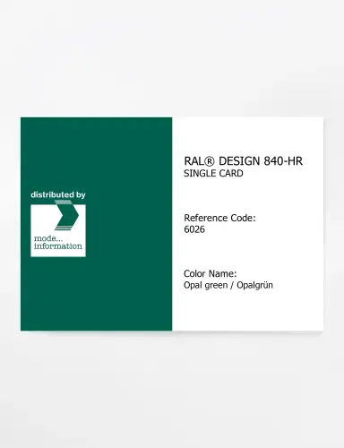Artikelbild des Artikels “RAL® CLASSIC 840-HR SINGLE CARD 6026 Opal green / Opalgrün “