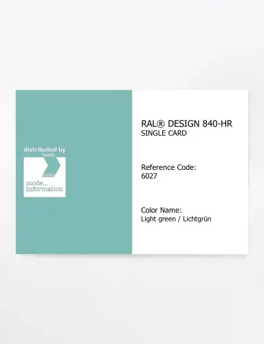 Artikelbild des Artikels “RAL® CLASSIC 840-HR SINGLE CARD 6027 Light green / Lichtgrün “