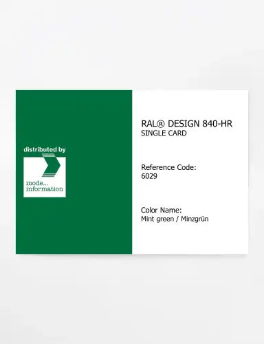 Artikelbild des Artikels “RAL® CLASSIC 840-HR SINGLE CARD 6029 Mint green / Minzgrün “