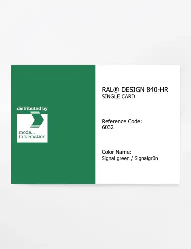 Artikelbild des Artikels “RAL® CLASSIC 840-HR SINGLE CARD 6032 Signal green / Signalgrün “