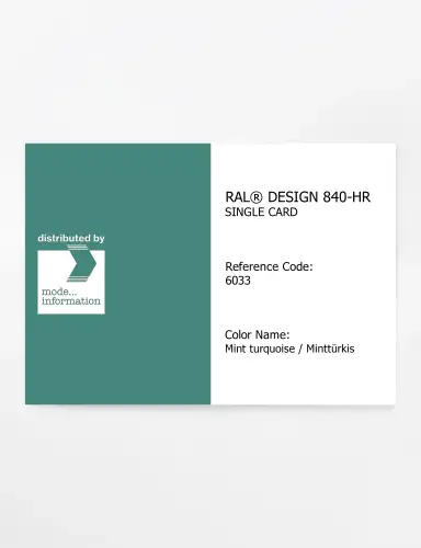 Artikelbild des Artikels “RAL® CLASSIC 840-HR SINGLE CARD 6033 Mint turquoise / Minttürkis “