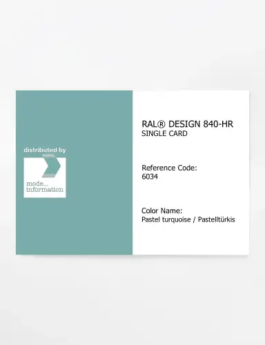 Artikelbild des Artikels “RAL® CLASSIC 840-HR SINGLE CARD 6034 Pastel turquoise / Pastelltürkis “
