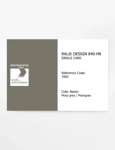 Artikelbild des Artikels “RAL® CLASSIC 840-HR SINGLE CARD 7003 Moss grey / Moosgrau “