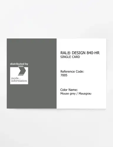 Artikelbild des Artikels “RAL® CLASSIC 840-HR SINGLE CARD 7005 Mouse grey / Mausgrau “