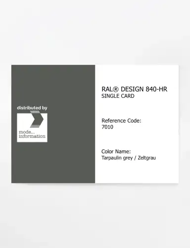 Artikelbild des Artikels “RAL® CLASSIC 840-HR SINGLE CARD 7010 Tarpaulin grey / Zeltgrau “