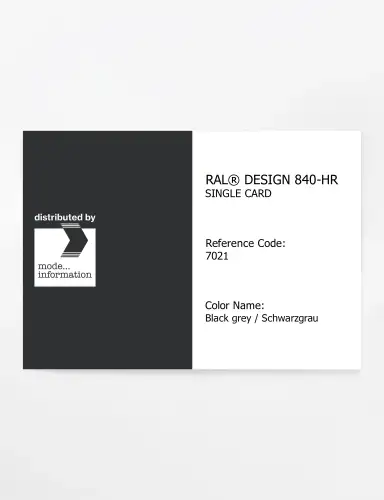 Artikelbild des Artikels “RAL® CLASSIC 840-HR SINGLE CARD 7021 Black grey / Schwarzgrau “