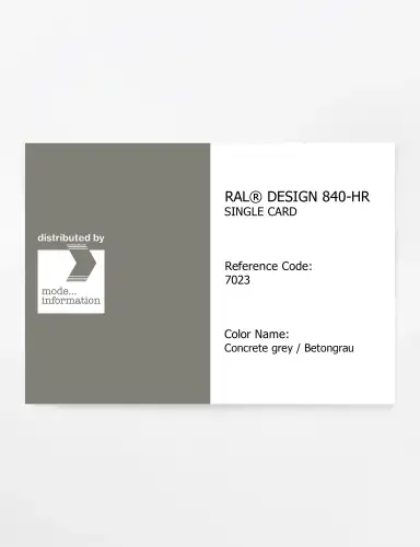 Artikelbild des Artikels “RAL® CLASSIC 840-HR SINGLE CARD 7023 Concrete grey / Betongrau “