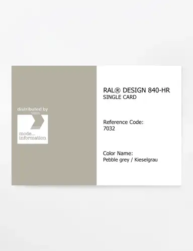 Artikelbild des Artikels “RAL® CLASSIC 840-HR SINGLE CARD 7032 Pebble grey / Kieselgrau “