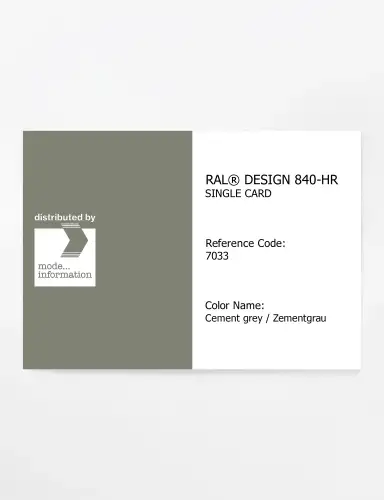 Artikelbild des Artikels “RAL® CLASSIC 840-HR SINGLE CARD 7033 Cement grey / Zementgrau “