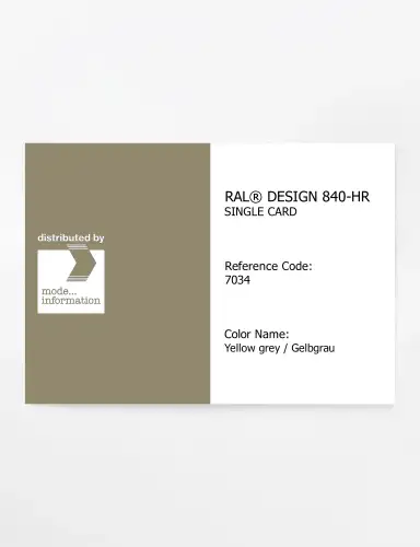 Artikelbild des Artikels “RAL® CLASSIC 840-HR SINGLE CARD 7034 Yellow grey / Gelbgrau “