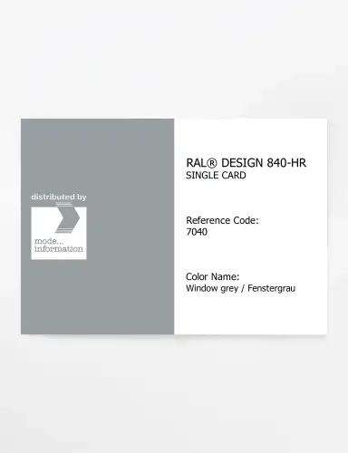 Artikelbild des Artikels “RAL® CLASSIC 840-HR SINGLE CARD 7040 Window grey / Fenstergrau “