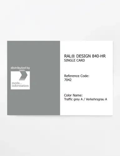 Artikelbild des Artikels “RAL® CLASSIC 840-HR SINGLE CARD 7042 Traffic grey A / Verkehrsgrau A “