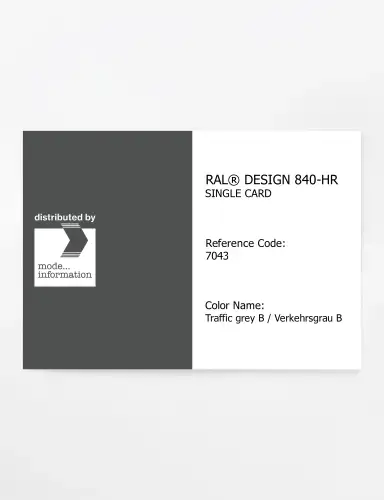 Artikelbild des Artikels “RAL® CLASSIC 840-HR SINGLE CARD 7043 Traffic grey B / Verkehrsgrau B “