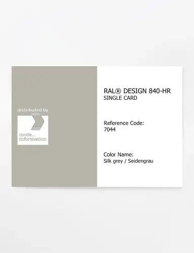 Artikelbild des Artikels “RAL® CLASSIC 840-HR SINGLE CARD 7044 Silk grey / Seidengrau “