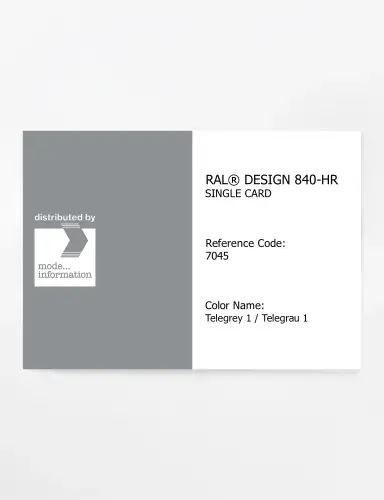 Artikelbild des Artikels “RAL® CLASSIC 840-HR SINGLE CARD 7045 Telegrey 1 / Telegrau 1 “