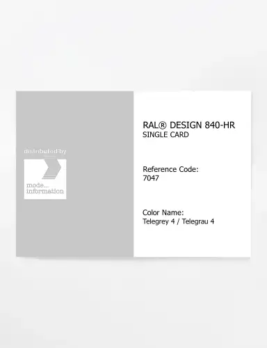 Artikelbild des Artikels “RAL® CLASSIC 840-HR SINGLE CARD 7047 Telegrey 4 / Telegrau 4 “