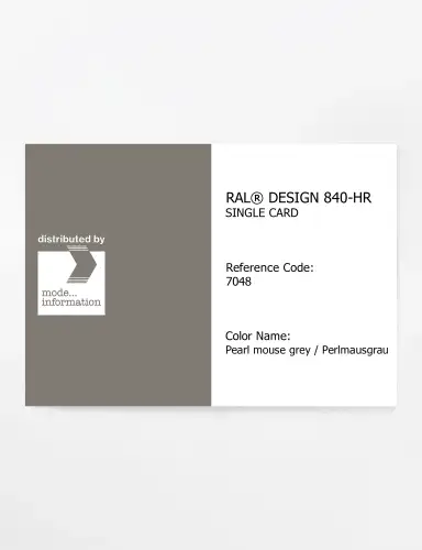 Artikelbild des Artikels “RAL® CLASSIC 840-HR SINGLE CARD 7048 Pearl mouse grey / Perlmausgrau “