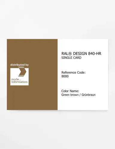 Artikelbild des Artikels “RAL® CLASSIC 840-HR SINGLE CARD 8000 Green brown / Grünbraun “