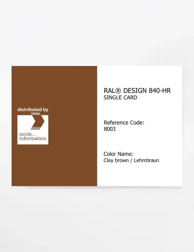 Artikelbild des Artikels “RAL® CLASSIC 840-HR SINGLE CARD 8003 Clay brown / Lehmbraun “