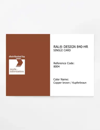 Artikelbild des Artikels “RAL® CLASSIC 840-HR SINGLE CARD 8004 Copper brown / Kupferbraun “