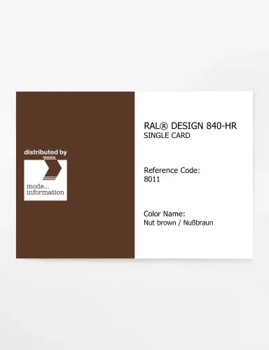 Artikelbild des Artikels “RAL® CLASSIC 840-HR SINGLE CARD 8011 Nut brown / Nußbraun “