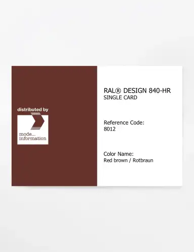 Artikelbild des Artikels “RAL® CLASSIC 840-HR SINGLE CARD 8012 Red brown / Rotbraun “