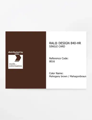 Artikelbild des Artikels “RAL® CLASSIC 840-HR SINGLE CARD 8016 Mahogany brown / Mahagonibraun “