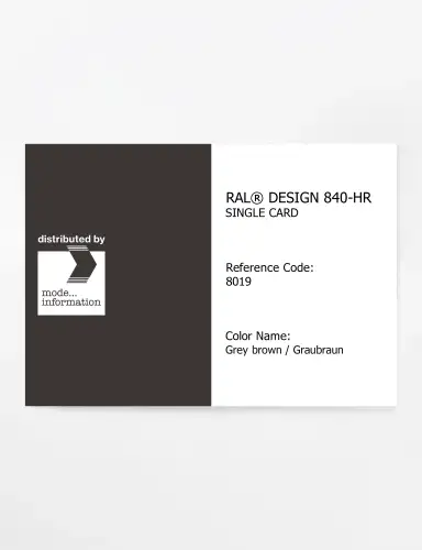Artikelbild des Artikels “RAL® CLASSIC 840-HR SINGLE CARD 8019 Grey brown / Graubraun “